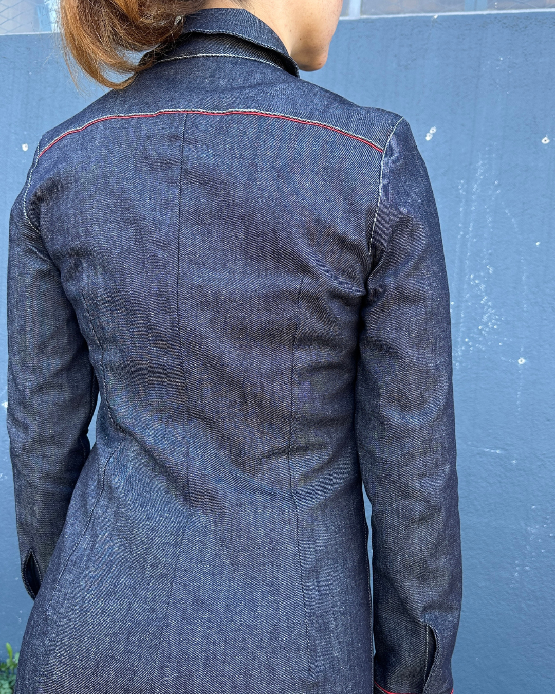Robe en jean manches longues